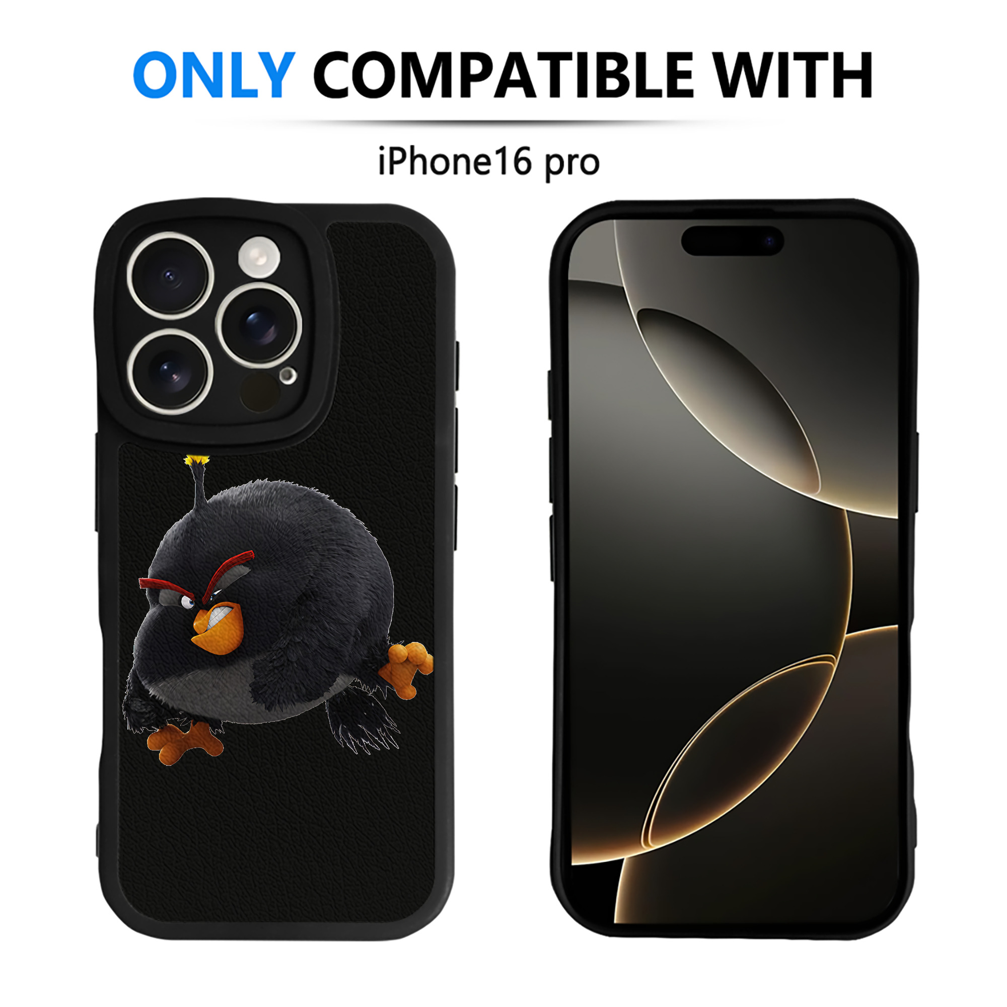 （画像用） Angry Birds アングリーバード 【iPhone 16シリーズ対応】シリコンスマホケース（レザー調） 材質：シリコン